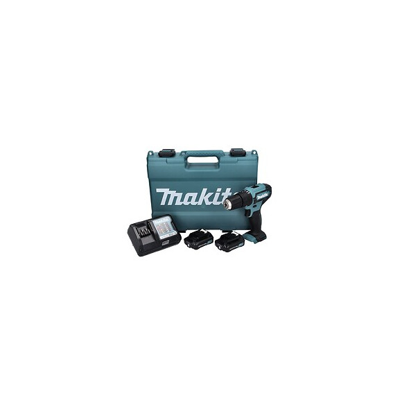 Makita Hp 333 Dwae  Perceuse-visseuse À Percussion  12 V 30 Nm + 2x Batteries 2,0 Ah + Chargeur + Coffret