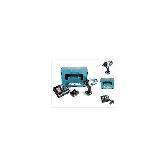 Makita Dtw 1002 Rf1j 18 V Li-ion Brushless Boulonneuse À Chocs Sans Fil Avec Boîtier Makpac + 1x Batterie Bl 1830 3,0 Ah + Ch