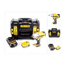 Dewalt Dcf 899 P1 18 V Boulonneuse À Chocs Sans Fil Brushless 950 Nm 1/2" Avec Boîtier Tstak + 1 X Dcb 184 5,0 Ah Batterie + 