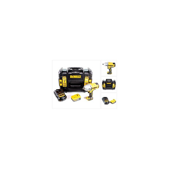 Dewalt Dcf 899 P1 18 V Boulonneuse À Chocs Sans Fil Brushless 950 Nm 1/2" Avec Boîtier Tstak + 1 X Dcb 184 5,0 Ah Batterie + 