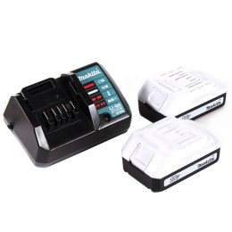 Makita Hp 457 Dwe 10 - 18 V Perceuse-visseuse Sans Fil + 2 X Batteries 1,3 Ah  + Chargeur + 74 Pièces D'accessoires + Coffret