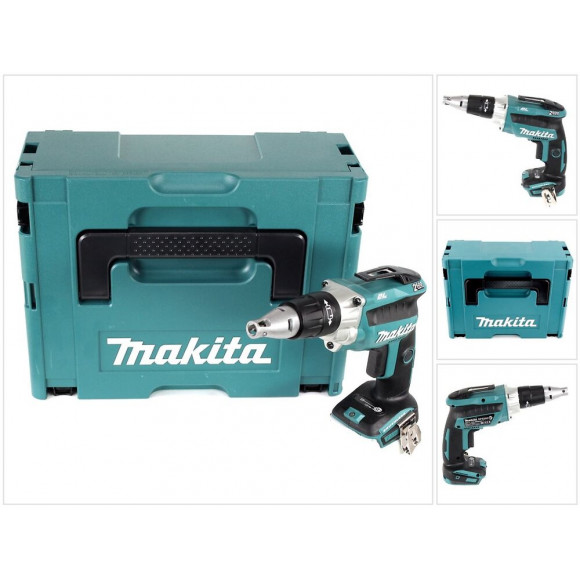 Makita Dfs 250 Zj Visseuse À Cloison Sèche Sans Fil 18 V Brushless + Coffret Makpac - Sans Batterie, Sans Chargeur
