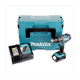 Makita Dhp 482 Y1j-p - 18 V Li-ion Perceuse Visseuse À Percussion Sans Fil Avec Boîtier Makpac + 1x Batterie Bl 1820 2,0 Ah +