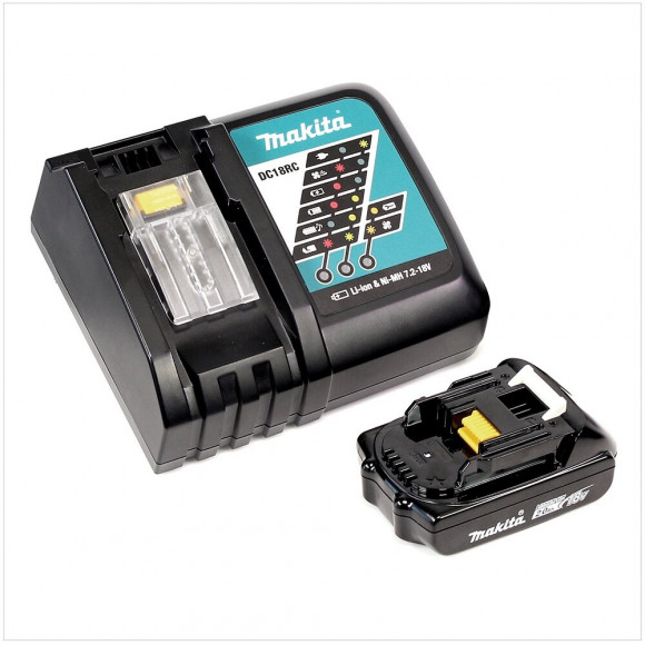 Makita Dhp 482 Y1j-p - 18 V Li-ion Perceuse Visseuse À Percussion Sans Fil Avec Boîtier Makpac + 1x Batterie Bl 1820 2,0 Ah +