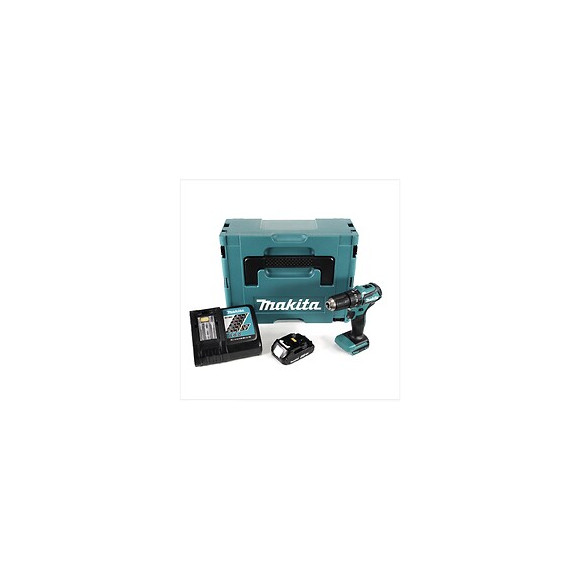 Makita Dhp 483 Ra1j 18 V Li-ion Brushless Perceuse Visseuse À Percussion Sans Fil Avec Boîtier Makpac + 1x Batterie Bl 1820 2