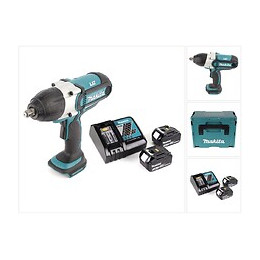 Makita Btw 450 Rfe 18v Li-ion Visseuse À Chocs Sans Fil + 2x Batteries Makita Bl1830 B + Chargeur Dc18rc + Coffret De Transpor