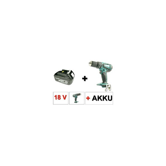 Makita Bhp 456 18v Li-ion Perceuse-visseuse Sans Fil + 1x Batterie Makita Bl1830 B 3 Ah - Sans Chargeur, Sans Coffret