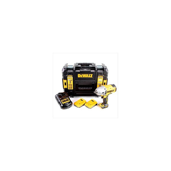 Dewalt Dcf 899 D2 18 V Boulonneuse À Chocs Sans Fil Brushless Avec Boîtier Tstak + 2 X Dcb 183 2,0 Ah Batteries + Chargeur