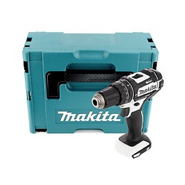 Makita Dhp 482 W Zj 18 V Perceuse Visseuse À Percussion Sans Fil Blanc + Boîtier De Transport Sans Batterie Ni Chargeur