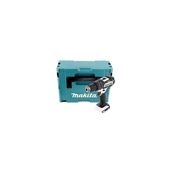 Makita Dhp 482 W Zj 18 V Perceuse Visseuse À Percussion Sans Fil Blanc + Boîtier De Transport Sans Batterie Ni Chargeur