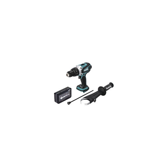 Makita Dhp 458 Z 18v Li-ion Perceuse-visseuse Sans Fil 91 Nm + Set D'embouts Édition Dinotech De 31 Pièces - Sans Batterie - 