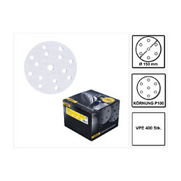 Mirka Basecut Disques Abrasifs Auto-agrippants 150 Mm, P100, 15 Trous, 400 Pcs. ( 4x 2261109910 )