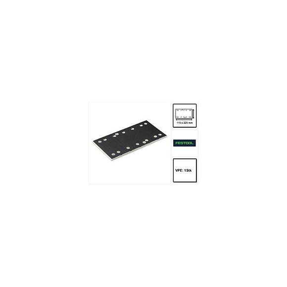 Festool Ssh Stf 115x225/10 Patin De Ponçage ( 483679 ) Pour Ponceuses Rs 200, Rs 2, Rs 100, Rs 1