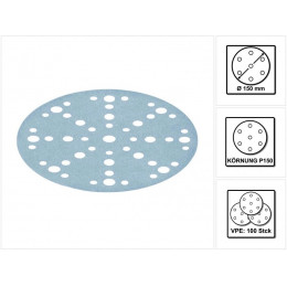 Festool Abrasifs Stf D150/48 P150 Gr/100 150 Mm / 100 Pièces ( 575165 )