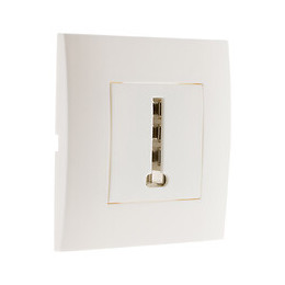 Prise Tel. 8 Plots Prêt À Poser - Blanc - Simplea