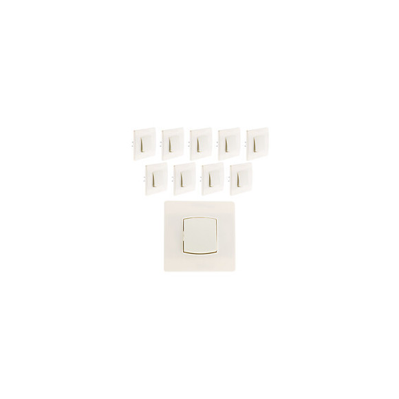 Lot De 10 Boutons Poussoir Borne-auto Vis + Griffes Blanc - Diwone