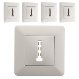 Lot De 5 Prises Téléphone 8 Plots Blanc - Artezo