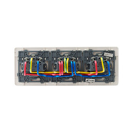 Triple Prise 2p+t 16a Précâblée Blanc - Artezo