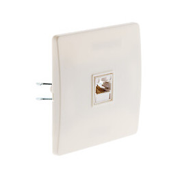 Prise Téléphone Rj 45 Vis + Griffes Blanc - Diwone