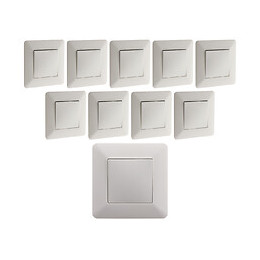 Lot De 10 Interrupteurs Va & Vient 10a Blanc - Artezo