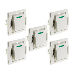 Lot De 5 Boutons Poussoirs À Voyant Venus Bornes Auto - Non Monté -blanc - Venus