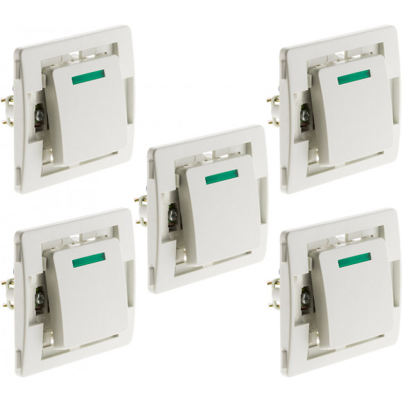 Lot De 5 Boutons Poussoirs À Voyant Venus Bornes Auto - Non Monté -blanc - Venus