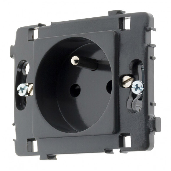 Prise 16a 2+t Nu Noir - Clarys