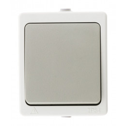 Bouton Poussoir Gris Clair Ip54 - Akya