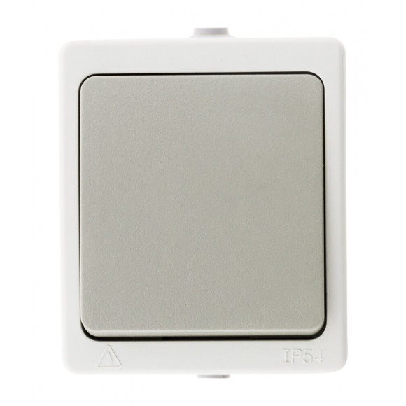 Bouton Poussoir Gris Clair Ip54 - Akya