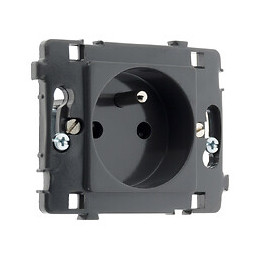 Prise 16a 2+t Nu Noir - Clarys