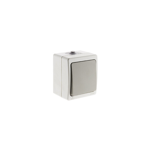 Bouton Poussoir Gris Clair Ip54 - Akya