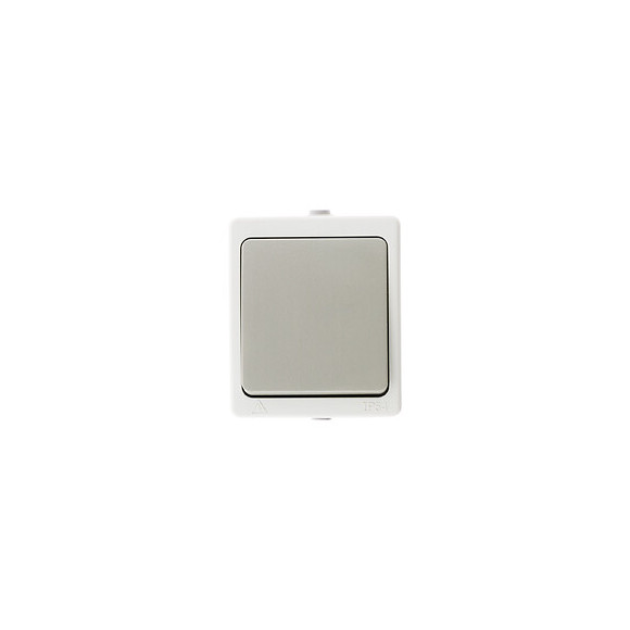 Bouton Poussoir Gris Clair Ip54 - Akya