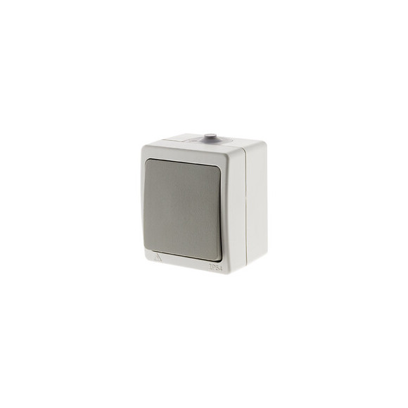 Bouton Poussoir Gris Clair Ip54 - Akya