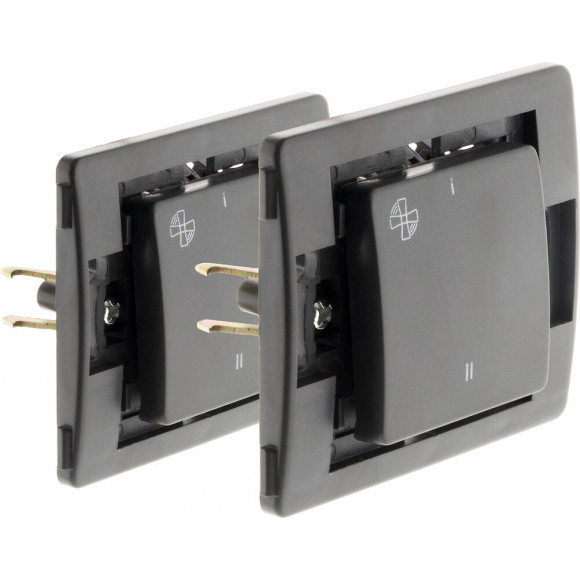 Lot De 2 Commandes Vmc Bornes Auto - Composable - Noir - Venus