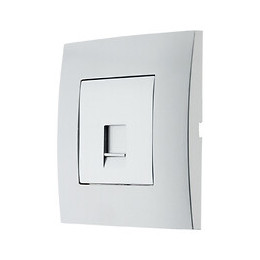 Prise Tel. Rj 45 Cat.5 Prêt À Poser -silver - Simplea