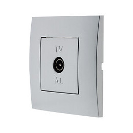 Prise Tv Prêt À Poser - Silver - Simplea