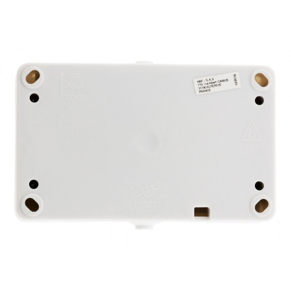 Double Prise 2p+t Horizontale Mini Ip54 Gris Clair