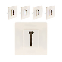 Lot De 5 Prises Téléphone 8 Plots Vis + Griffes Blanc - Diwone