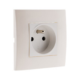 Prise 2p+t Connexion Auto. Prêt À Poser - Blanc - Simplea