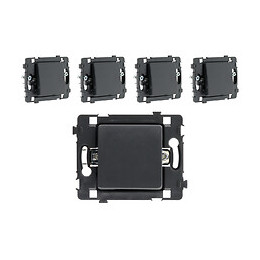 5 Boutons Poussoirs Bornes Automatiques Nu Noir - Clarys