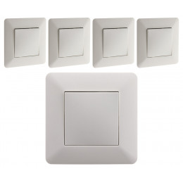 Lot De 5 Interrupteurs Va & Vient 10a Blanc - Artezo