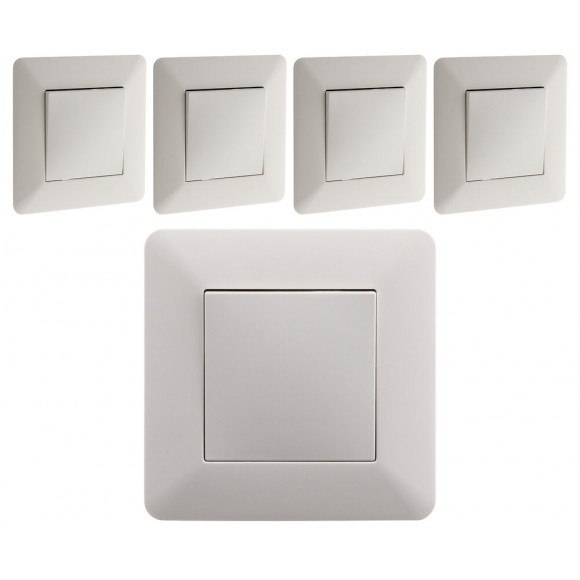 Lot De 5 Interrupteurs Va & Vient 10a Blanc - Artezo