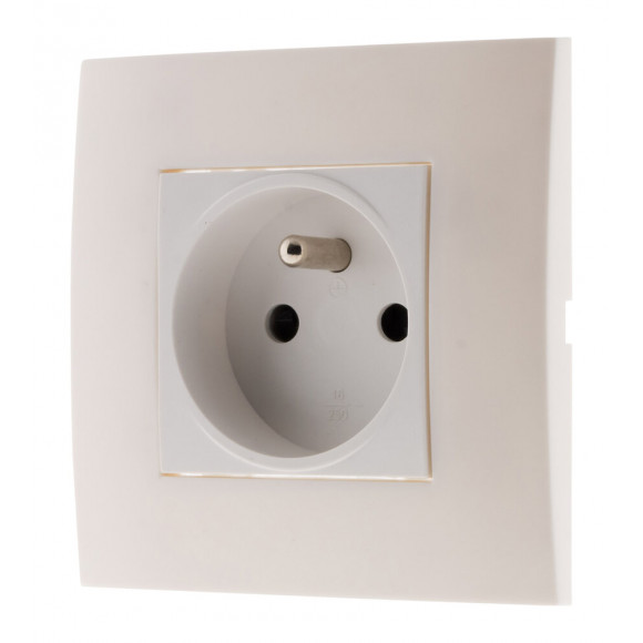 Prise 2p+t Connexion Auto. Prêt À Poser - Blanc - Simplea