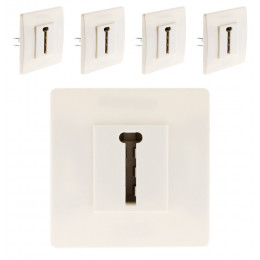 Lot De 5 Prises Téléphone 8 Plots Vis + Griffes Blanc - Diwone