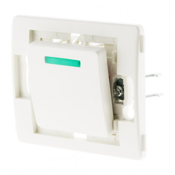 Bouton Poussoir À Voyant Venus Bornes Auto - Non Monté -blanc - Venus