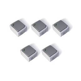 5 Va & Vient Simples À Voyant Gris Clair - Ip54