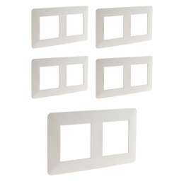 Lot De 5 Doubles Plaques De Finition Horizontales Blanches - Artezo