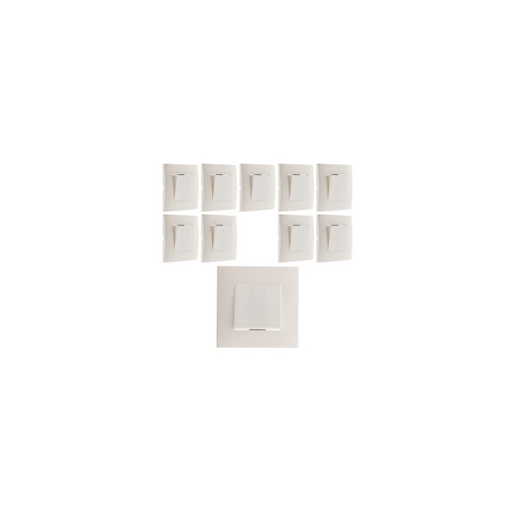 Lot De 10 Poussoirs Montés Module Large Blanc - Simplea