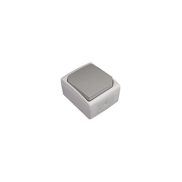 Bouton Poussoir Gris Clair - Ip54