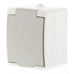 Prise 2p+t Ip54 - Gris Clair